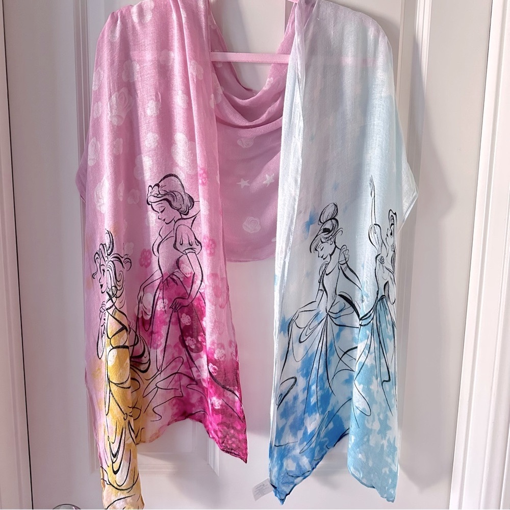 Disney Princess Sheer Watercolor 🫧 Shawl, Scarf 💖💫✨